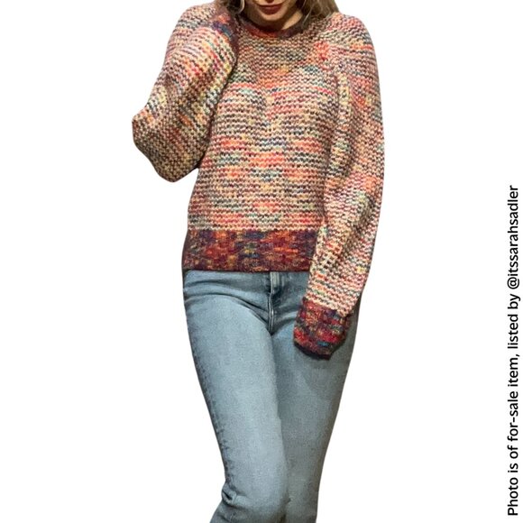 Design History Knit Crewneck Sweater (Color: Multicolor, Size: XS) - Picture 2 of 9